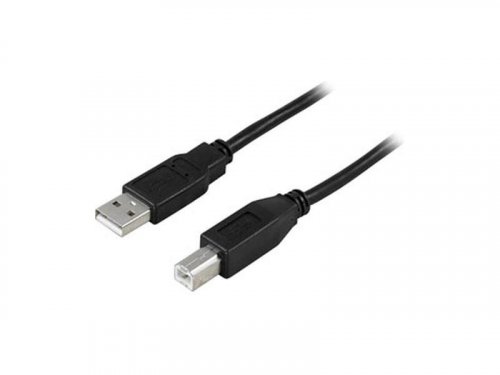 Deltaco: USB 2.0 Kaapeli Type A Uros - Type B Uros (5m)