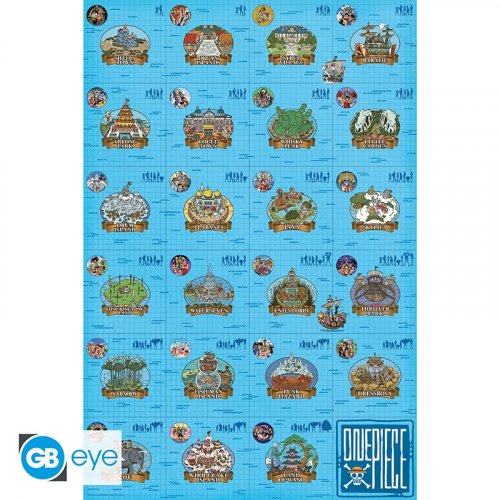 Juliste: One Piece - Log Itinerary (91.5x61cm)