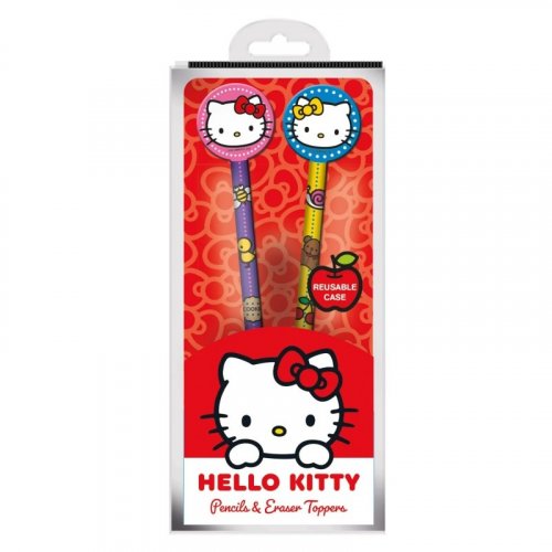 Kyn�setti: Hello Kitty - Eraser Topper Pencils 2-pack