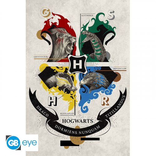 Juliste: Harry Potter - Animal Crest (91.5x61cm)