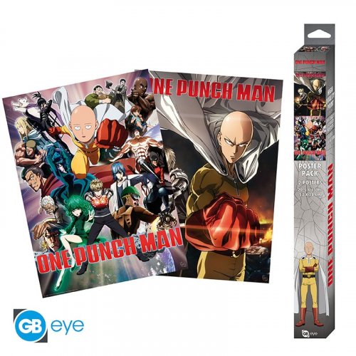 One Punch Man - Saitama & Genos, 2-pack (52x38cm)