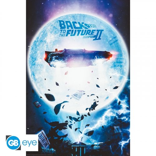 Juliste: Back To The Future - Flying Delorean (91.5x61cm)