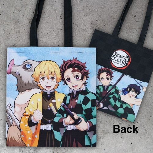 Laukku: Demon Slayer - Inosuke, Zenitsu, Tanjiro (Tote Bag)