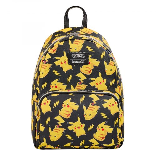 Reppu: Loungefly Pokemon - Pikachu, Yellow/Black (26cm)
