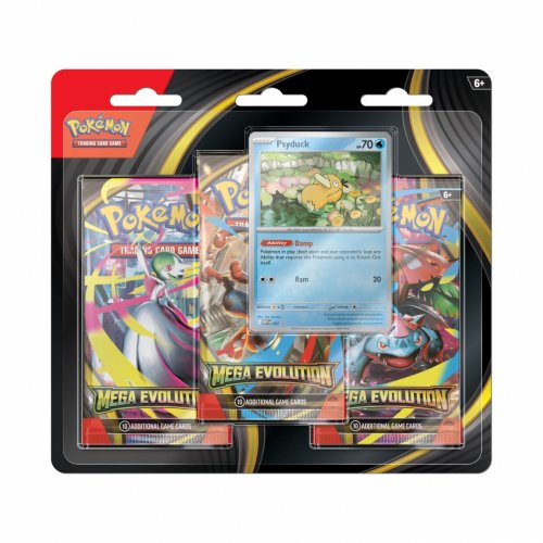 Pokemon TCG: ME01 Mega Evolution - 3-Pack Blister (Psyduck)