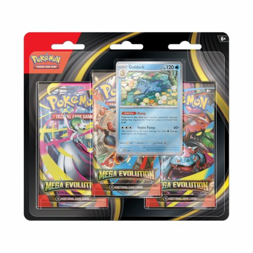 Pokemon TCG: ME01 Mega Evolution - 3-Pack Blister (Golduck)