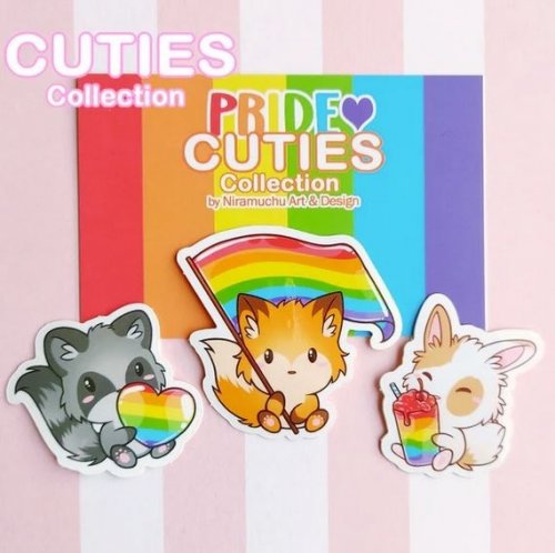 Tarrasetti: Cuties Pride 2025 - Pride 1 Stickers (3kpl) (Niramuchu)