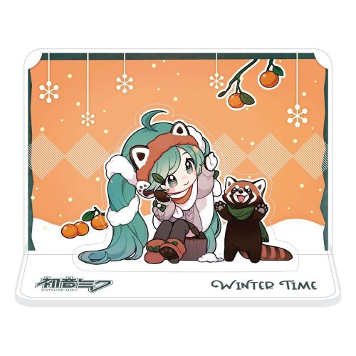 Figu: Hatsune Miku - Miku And Red Panda Acrylic (Winter Time, 11cm)