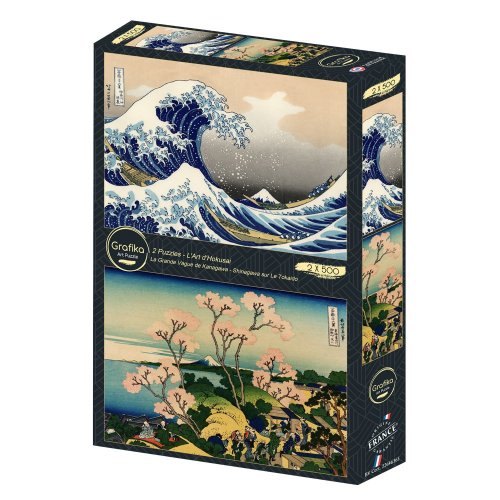 Palapeli: Art Of Hokusai Shinagawa And Sur Le Tokaido (2x500)
