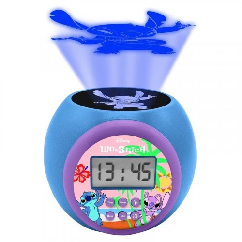 Her�tyskello: Disney Stitch - Projector Alarm Clock