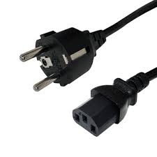 Earthed Device Cable: Straight Cee 7/70.5m