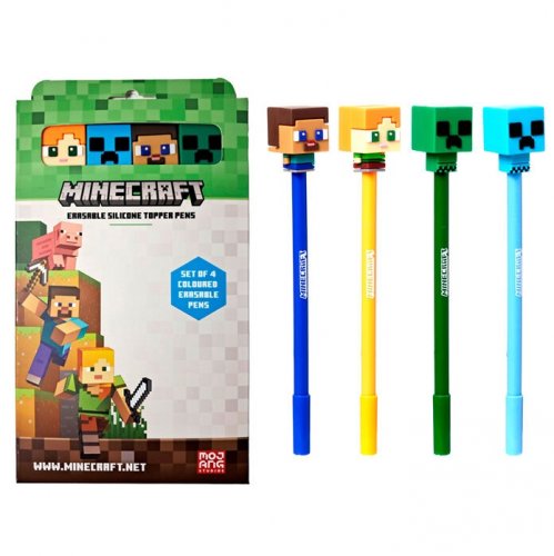 Kyn�: Minecraft - Set Of 4 Coloured Erasable Pens