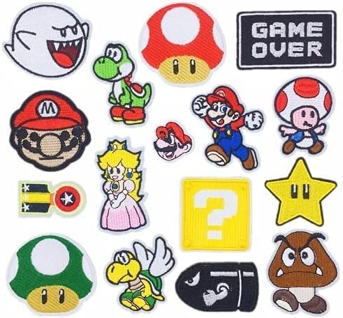 Kangasmerkki: Super Mario Patch (1kpl, Satunnainen)