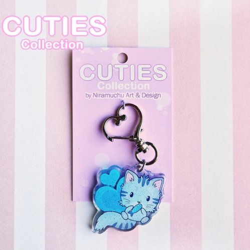 Avaimenper�: Cuties - Kitty Glitter Keycharm (4x4.5cm) (Niramuchu)