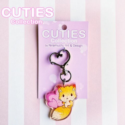 Avaimenper�: Cuties - Fox Glitter Keycharm (4x3.5cm) (Niramuchu)