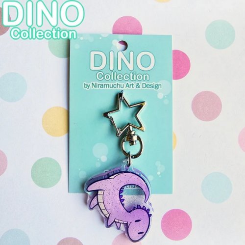 Avaimenper�: Dino - Pisanosaurus Glitter Keycharm (4x3.5cm) (Niramuchu)