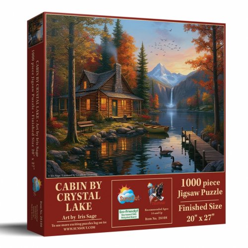 Palapeli: Cabin By Crystal Lake (1000)