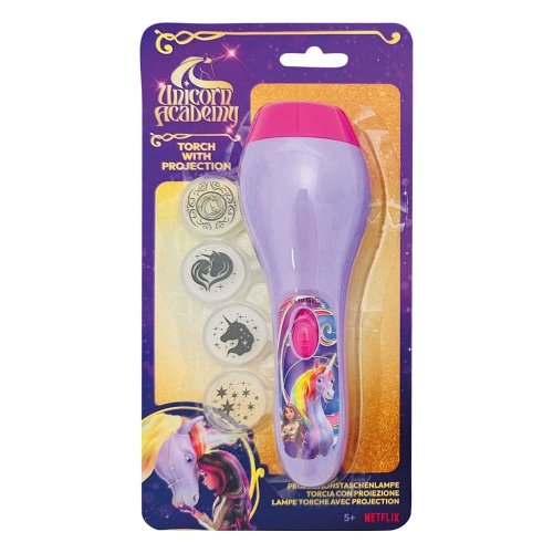 Taskulamppu: Unicorn Academy - Flashlight With Projector