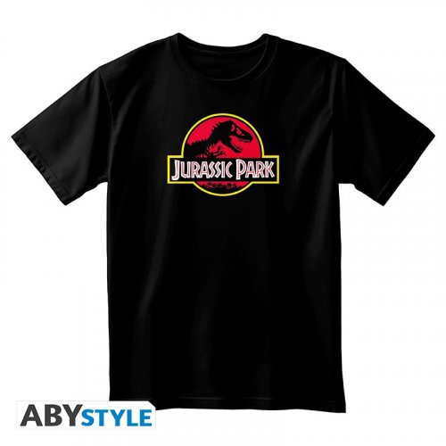 Jurassic Park - Tshirt Unisex Black - Logo Xs