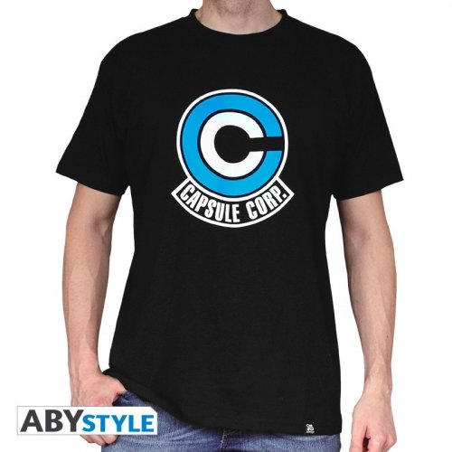 T-Paita: Dragon Ball - DB/Capsule Corp, Man SS Black (XS)