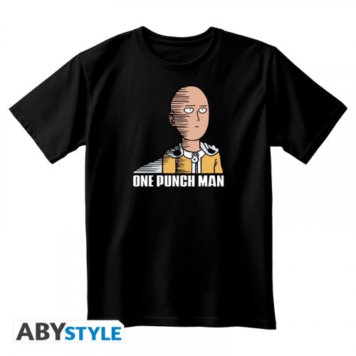 T-Paita: One Punch Man - Saitama Fun, Unisex Black (S)