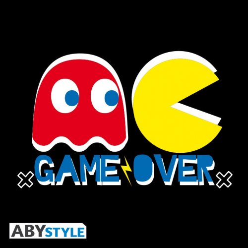 T-Paita: Pac-man - Game Over, Man SS Black (XS)