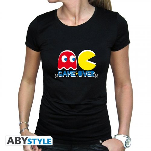 T-Paita: Pac-man - Game Over, Woman SS Black (S)