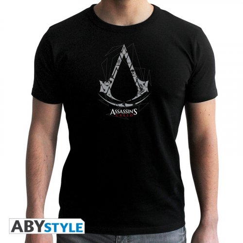T-Paita: Assassins Creed - Crest, Man SS Black (S)