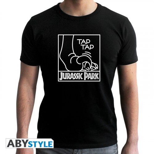 Jurassic Park - Tshirt Tap Tap Man Ss Black - New Fit S