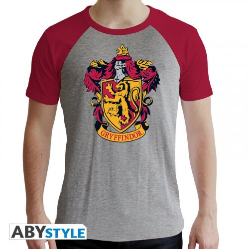 T-Paita: Harry Potter - Gryffindor, Man SS Grey & Red (XL)