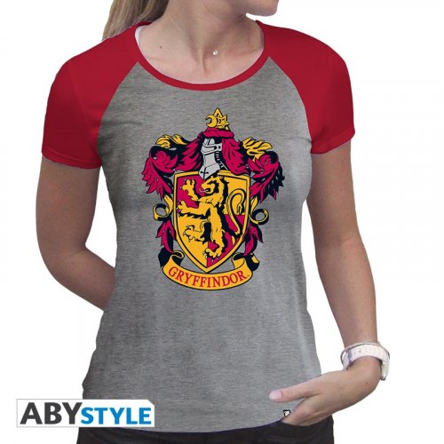 T-Paita: Harry Potter - Gryffindor, Woman SS Grey & Red (M)