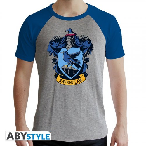 T-Paita: Harry Potter - Ravenclaw, Man SS Grey & Blue (XS)