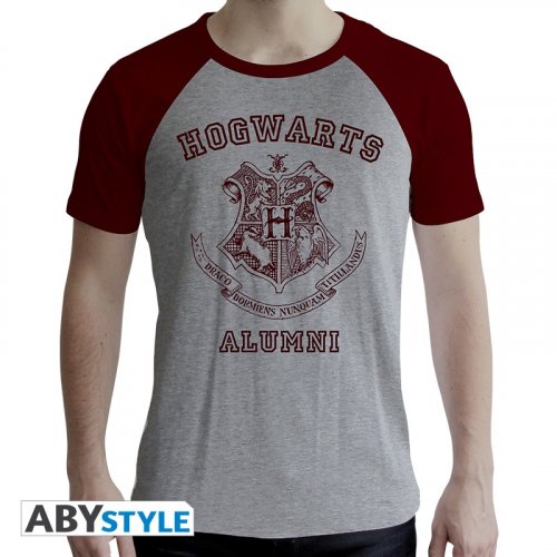 T-Paita: Harry Potter - Alumni, Man SS Grey & Red (S)