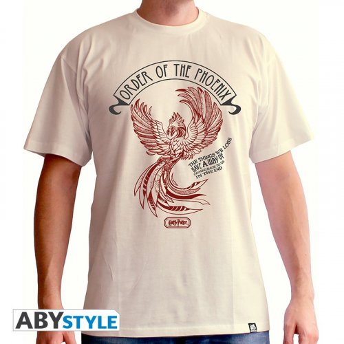 Harry Potter - Tshirt Order Of The Phoenix Man Ss Sand - Basic Xs