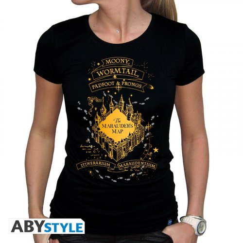 T-Paita: Harry Potter - The Marauders, Woman SS Black (S)