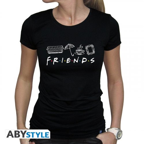 T-Paita: Friends - Friends, Woman SS Black (S)