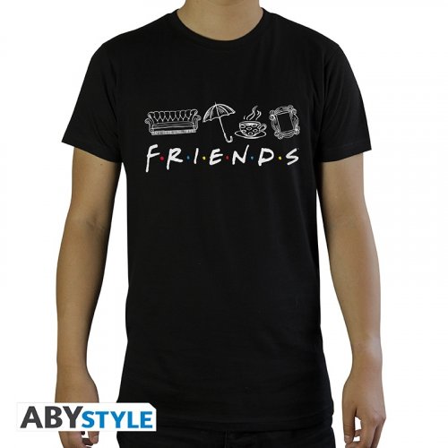 T-Paita: Friends - Friends, Man SS Black (XS)