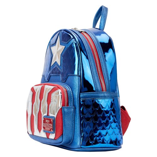 Reppu: Loungefly Marvel - Captain America Metallic (26cm)