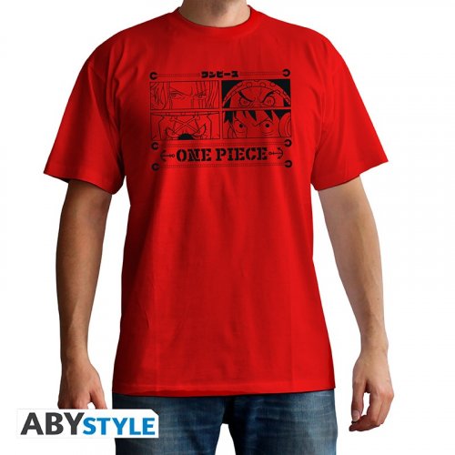 T-Paita: One Piece - 4 Emperors, Unisex Red (S)