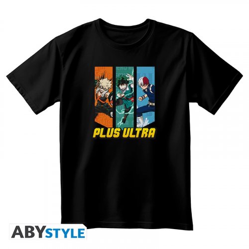 T-Paita: My Hero Academia - Trio Of Heroes, Unisex Black (XS)