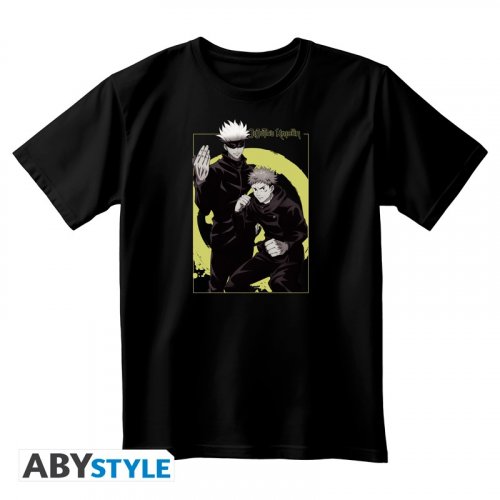 T-Paita: Jujutsu Kaisen - Itadori & Gojo, Unisex Black (S)