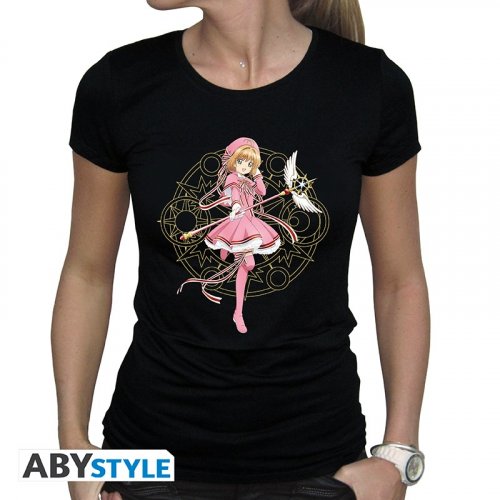 T-Paita: Cardcaptor Sakura - Sakura, Woman SS Black (XL)