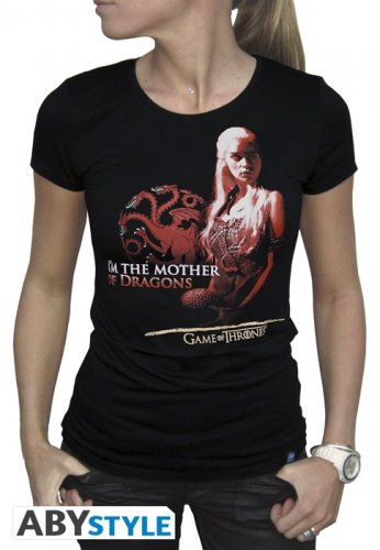 T-Paita: Game Of Thrones - Mother Of Dragons, Woman Black (S)