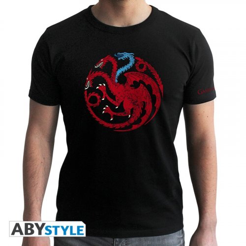 T-Paita: Game Of Thrones - Targaryen Viserion, Man SS Black (S)