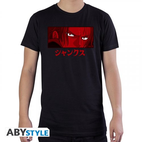 T-Paita: One Piece - Red Shanks, Man SS Black (S)