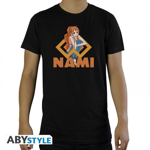T-Paita: One Piece - Nami, Man SS Black (S)