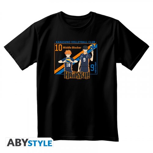 Haikyu!! - Tshirt Unisex Black - Hinata & Kageyama Xs