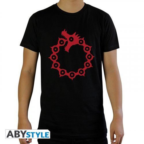 The Seven Deadly Sins - Tshirt Emblems Man Ss Black- Basic Xs