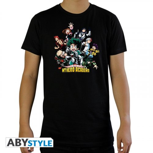 T-Paita: My Hero Academia - Heroes, Man SS Black (S)