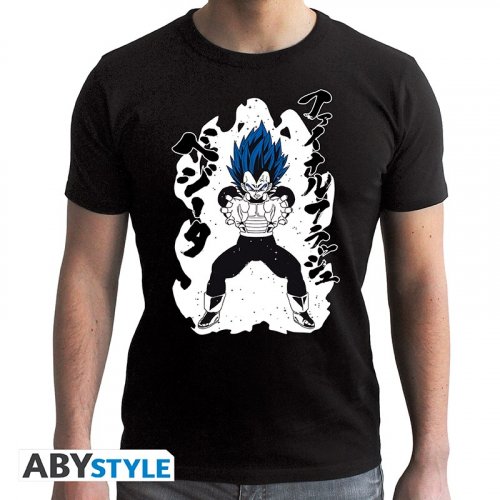 T-Paita: Dragon Ball Super - Royal Blue Vegeta, Man Black (XS)
